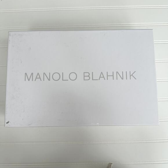 Manolo Blahnik Maysale Flat Mule Buckle Shoe Ballerina Pointed Toe Bright Pink - Picture 9 of 10